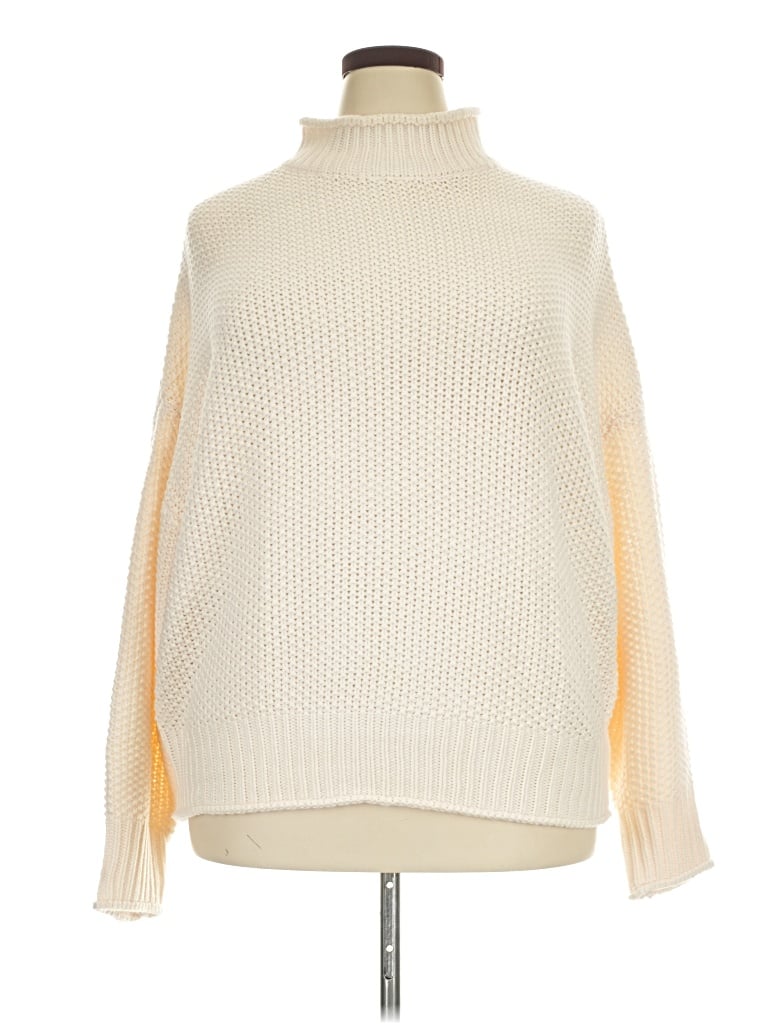 Pre-owned Unbranded Turtleneck Sweater In Ivory