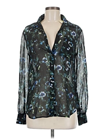 Haute Hippie Long Sleeve Silk Top (view 1)