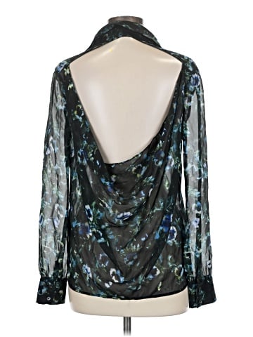 Haute Hippie Long Sleeve Silk Top (view 2)