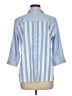 Chico's Stripes Blue 3/4 Sleeve Button-Down Shirt Size Med (1) - photo 2