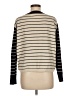 Club Monaco 100% Cashmere Stripes Black Ivory Cashmere Pullover Sweater Size M - photo 2