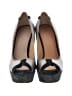 L.A.M.B. 100% Leather Color Block Gray Heels Size 8 1/2 - photo 2