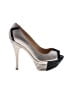 L.A.M.B. 100% Leather Color Block Gray Heels Size 8 1/2 - photo 1