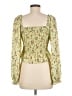 WAYF 100% Polyester Green Long Sleeve Blouse Size M - photo 2