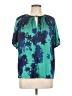 Nine West 100% Polyester Green Short Sleeve Blouse Size L - photo 1