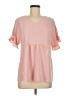 MIHOLL 100% Polyester Pink Short Sleeve Top Size M - photo 1