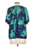 Nine West 100% Polyester Green Short Sleeve Blouse Size L - photo 2