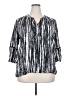 Gloria Vanderbilt 100% Viscose Silver 3/4 Sleeve Blouse Size XXL - photo 1
