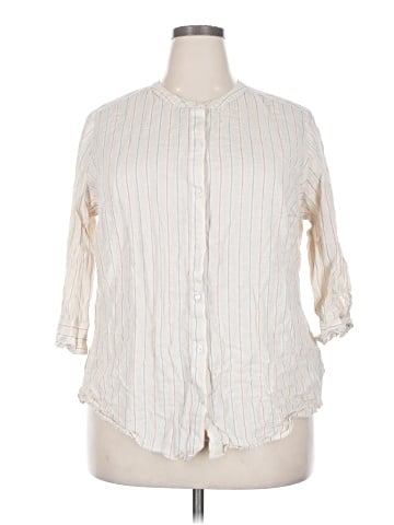 Lane Bryant 3/4 Sleeve Button-Down Shirt (view 1)