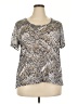 Relativity Tweed Silver Short Sleeve T-Shirt Size 2X - photo 1
