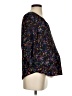 DR2 100% Polyester Floral Black 3/4 Sleeve Blouse Size P - photo 4