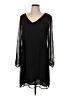 MSK 100% Polyester Solid Black Casual Dress Size L - photo 1