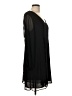 MSK 100% Polyester Solid Black Casual Dress Size L - photo 4