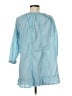 J. Peterman 100% Cotton Blue 3/4 Sleeve Blouse Size M - photo 2