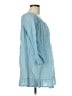 J. Peterman 100% Cotton Blue 3/4 Sleeve Blouse Size M - photo 4