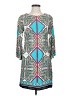 Laundry by Shelli Segal Print Teal Casual Dress Size 4 - photo 1