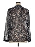 Ann Taylor LOFT 100% Polyester Brown Black Long Sleeve Blouse Size XL - photo 2