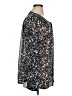 Ann Taylor LOFT 100% Polyester Brown Black Long Sleeve Blouse Size XL - photo 4