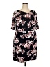 Connected Apparel Floral Black Casual Dress Size 18 - photo 1