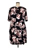Connected Apparel Floral Black Casual Dress Size 18 - photo 2