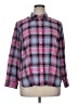 Talbots Plaid Pink Long Sleeve Button-Down Shirt Size XL - photo 1