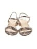 Stuart Weitzman Animal Print Gold Gray Sandals Size 10 - photo 2