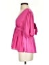 Left Coast by Dolan 100% Polyester Pink 3/4 Sleeve Blouse Size XS - photo 5