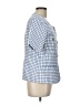 J. McLaughlin 100% Cotton Checkered-gingham Blue Blazer Size 12 - photo 4