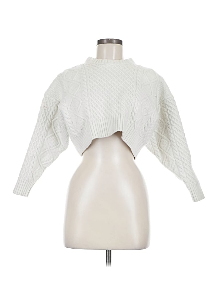 Pre-owned Sunday Best Wool Cardigan Sweater In White