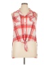 New York Laundry 100% Polyester Plaid Red Sleeveless Blouse Size XL - photo 1