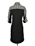 Finley Checkered-gingham Gray Casual Dress Size S - photo 2