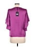 DKNY 100% Polyester Purple Short Sleeve Blouse Size M - photo 2