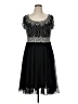 Jkara 100% Polyester Print Black Cocktail Dress Size 14 - photo 1