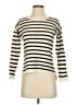 Amicale 100% Cashmere Stripes Ivory Cashmere Pullover Sweater Size S - photo 1