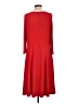 Susan Graver Solid Red Casual Dress Size L - photo 2