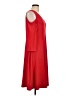 Susan Graver Solid Red Casual Dress Size L - photo 4