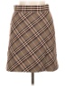 Theory 100% Virgin Wool Argyle Brown Wool Skirt Size 10 - photo 1