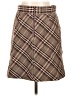 Theory 100% Virgin Wool Argyle Brown Wool Skirt Size 10 - photo 2