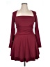 Unbranded Solid Burgundy Cocktail Dress Size L - photo 1