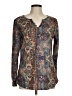 Unbranded Teal Brown Long Sleeve Blouse Size M - photo 1
