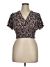 J for Justify Black Short Sleeve Blouse Size XL - photo 1
