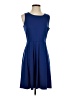 George Solid Blue Casual Dress Size S - photo 1
