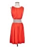 Express Solid Orange Cocktail Dress Size XS - photo 1