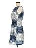 Feathers Chevron-herringbone Blue Cocktail Dress Size M - photo 5