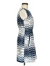 Feathers Chevron-herringbone Blue Cocktail Dress Size M - photo 4