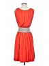 Express Solid Orange Cocktail Dress Size XS - photo 2