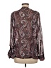 Valerie Stevens Paisley Burgundy Long Sleeve Blouse Size L - photo 2