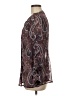 Valerie Stevens Paisley Burgundy Long Sleeve Blouse Size L - photo 5