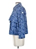 Derek Lam 10 Crosby Paisley Floral Blue Raincoat Size S - photo 5
