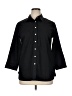 Lands' End Black 3/4 Sleeve Button-Down Shirt Size 14 (tall) - photo 1